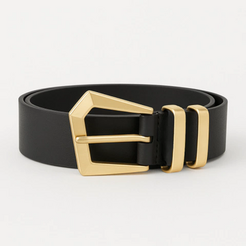 Cinturón Chloe Negro con Dorado