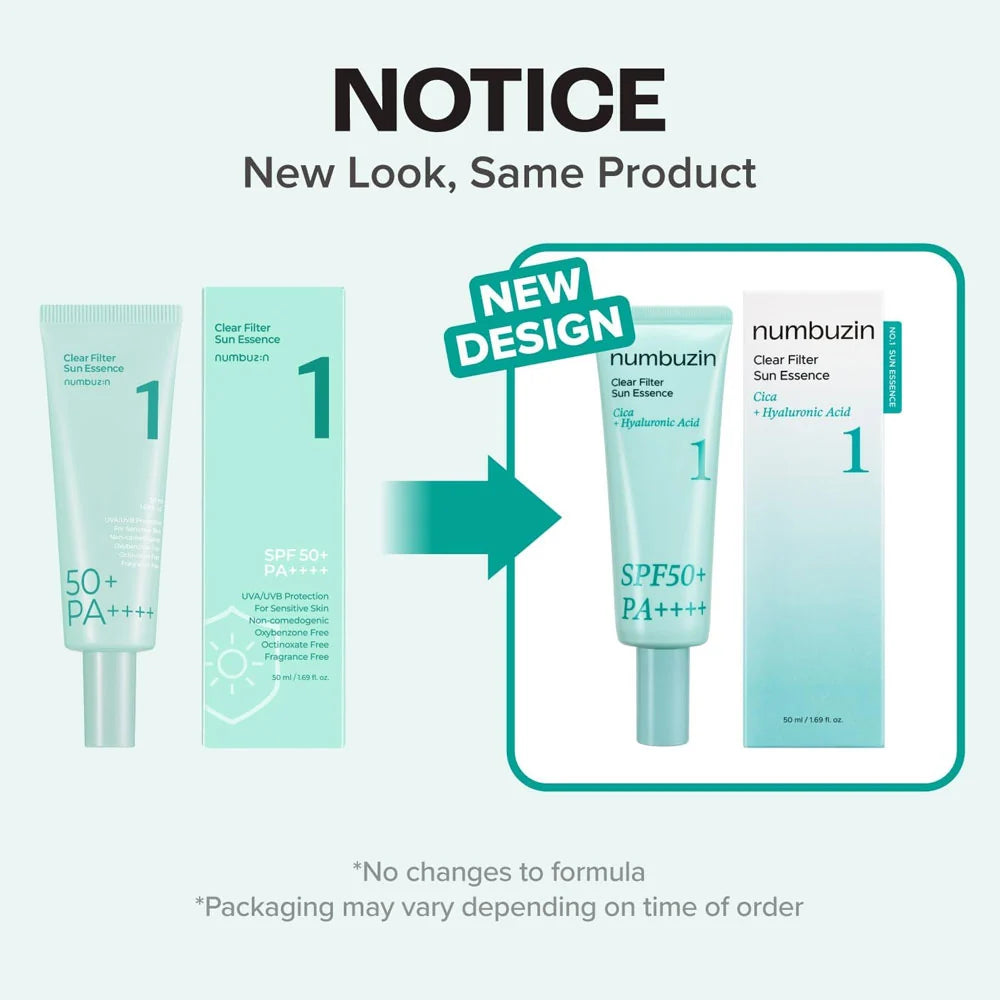 Numbuzin No.1 Clear Filter Sun Essence SPF50+ PA++++ 50ml