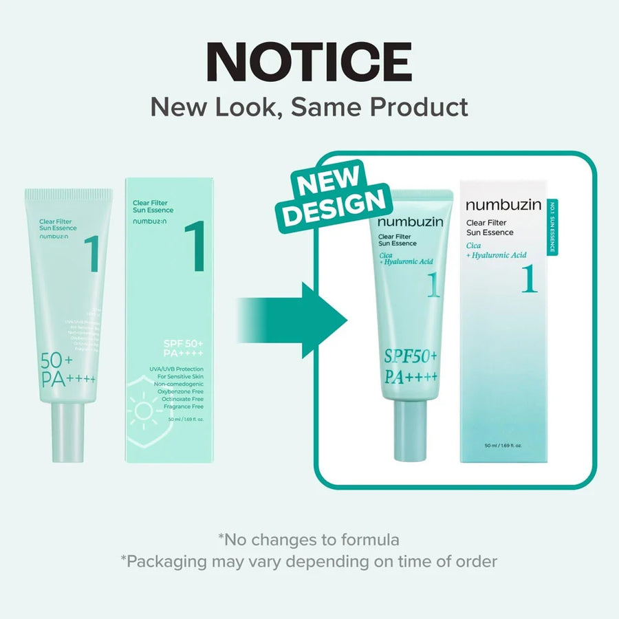 Numbuzin No.1 Clear Filter Sun Essence SPF50+ PA++++ 50ml